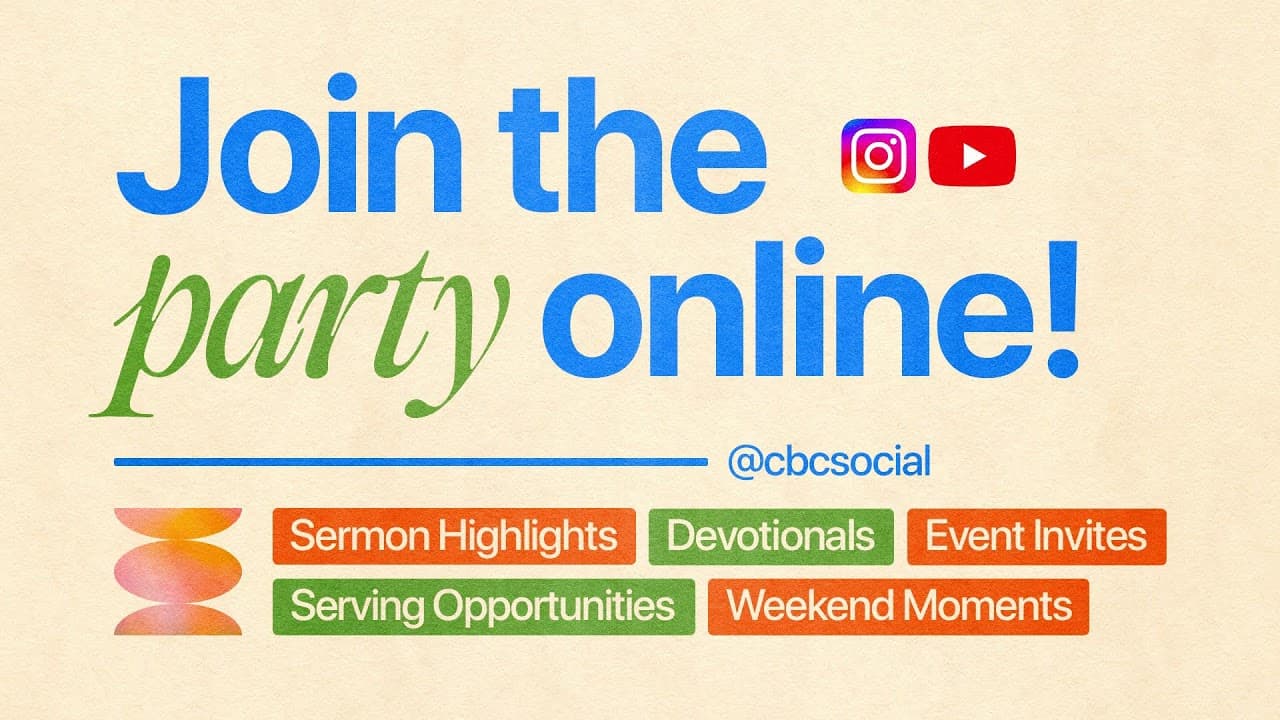 Join Us LIVE at CBC | Saturday | 3 PM