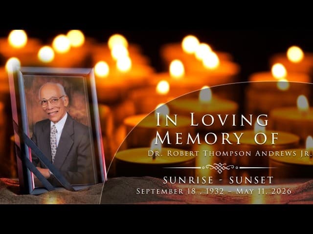 In Loving Memory of Dr. Robert Thompson Andrews, Jr. | 05-29-2026