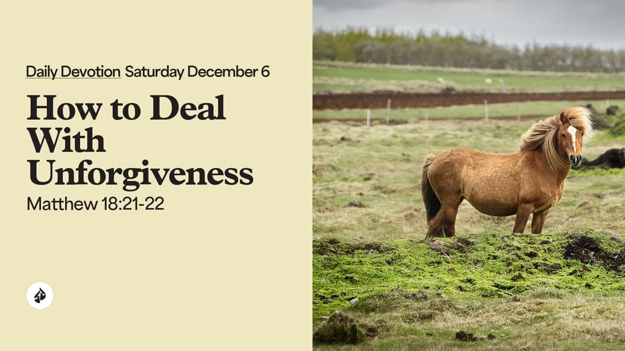 How to Deal With Unforgiveness – Daily Devotional