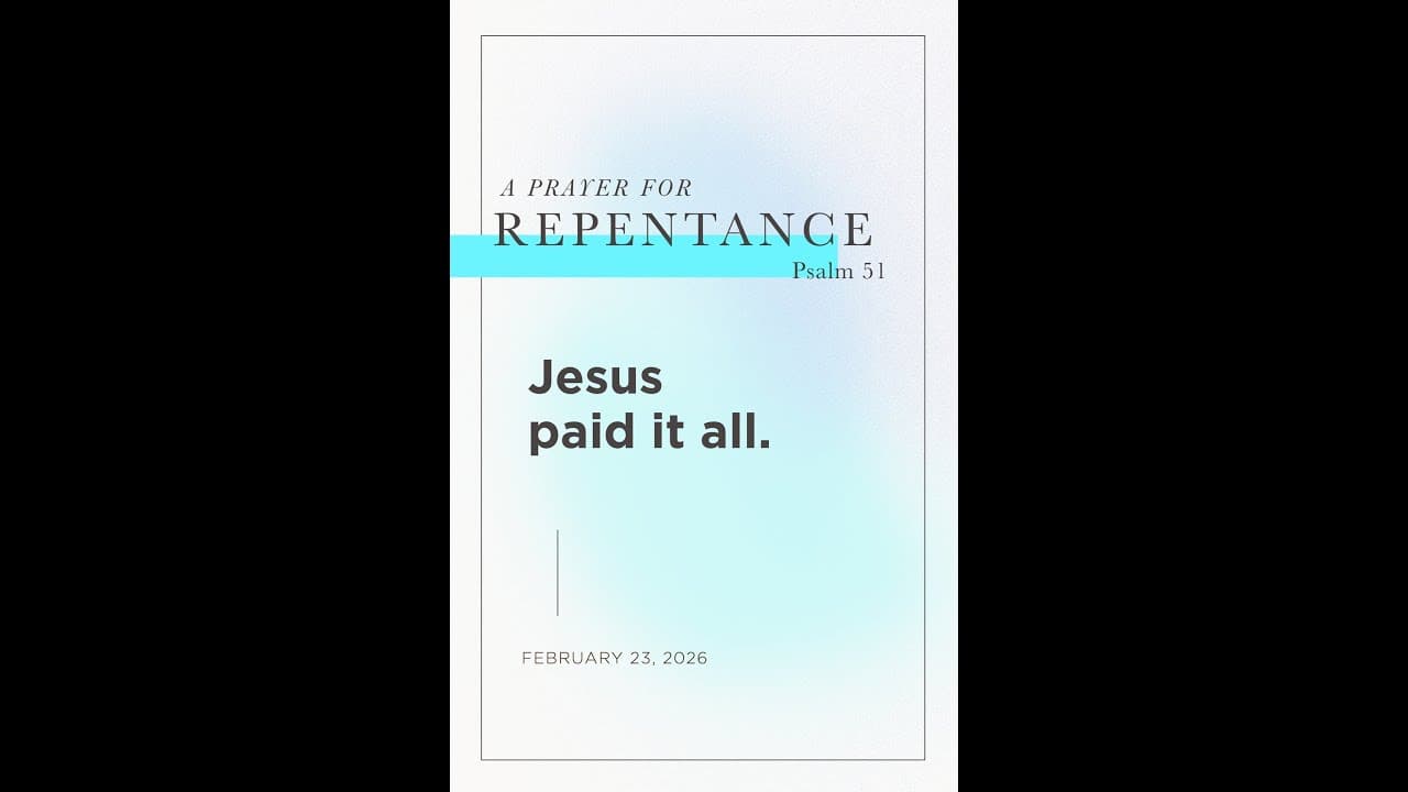 A Prayer For Repentance
