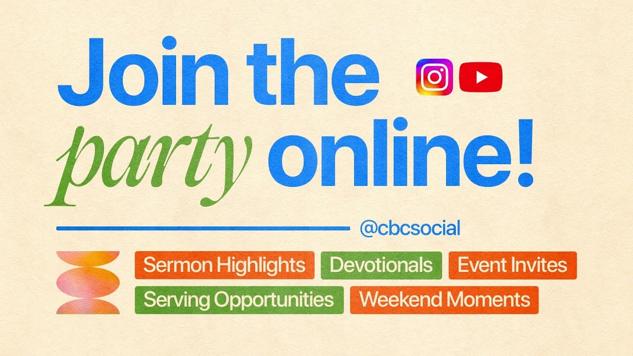 Join Us LIVE at CBC | Saturday | 3 PM
