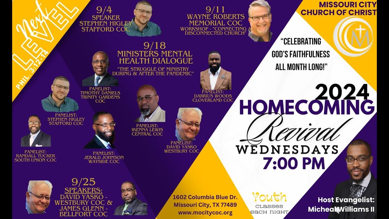 Missouri City Church of Christ "HOCO-Wednesday Panel" 9.18.2024
